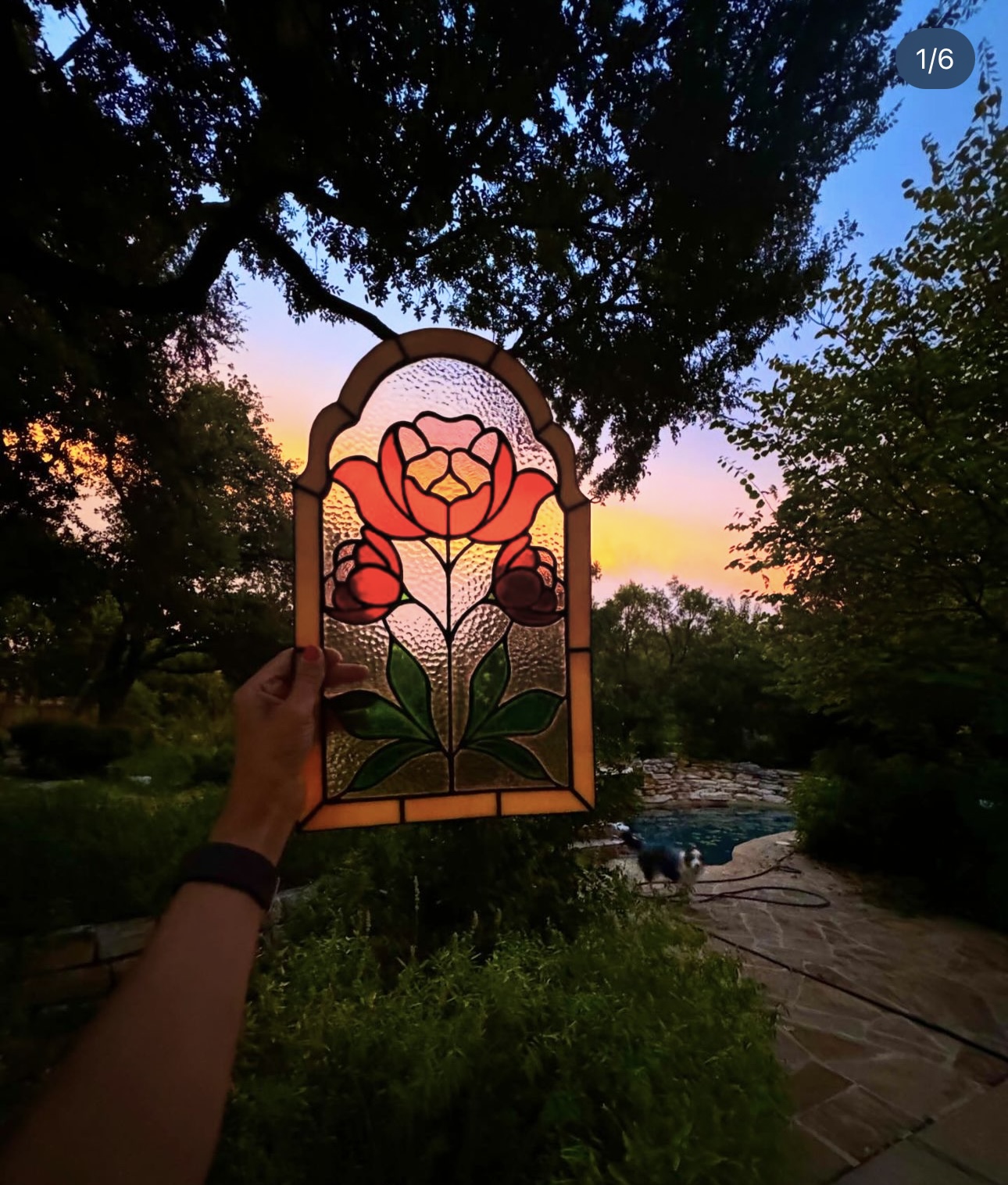 Handmade stained glass piece