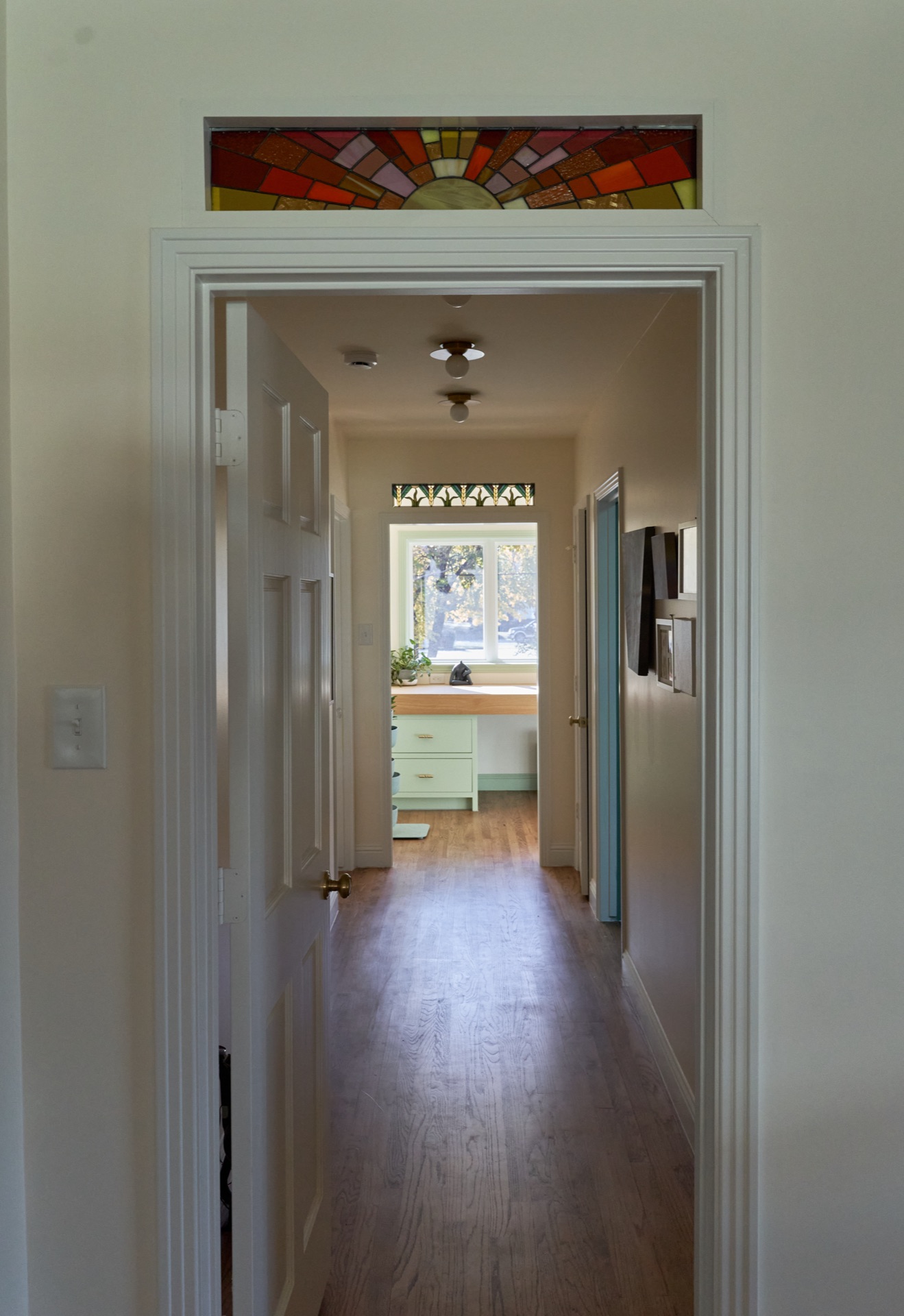 Kate & Tony custom transom window