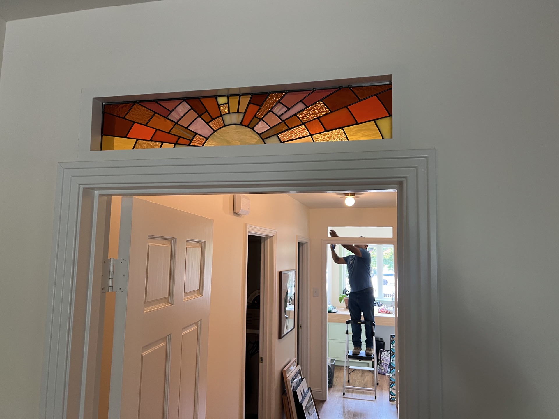 Kate & Tony custom transom window