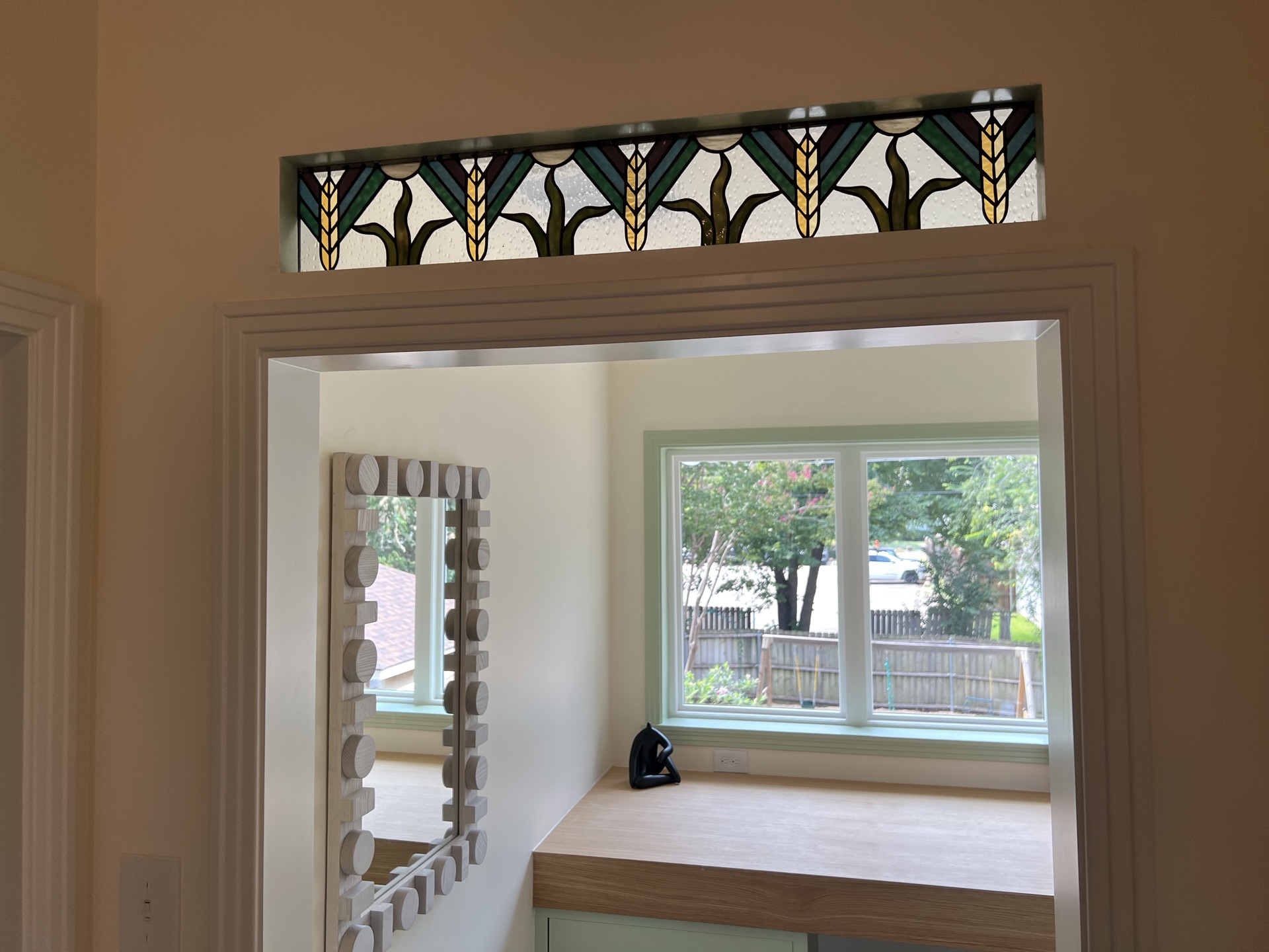 Kate & Tony custom transom window